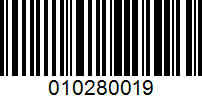 Barcode for 010280019