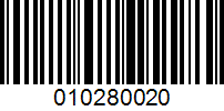 Barcode for 010280020