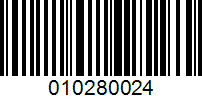 Barcode for 010280024