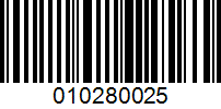 Barcode for 010280025