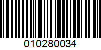 Barcode for 010280034