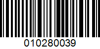 Barcode for 010280039