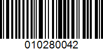 Barcode for 010280042