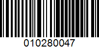Barcode for 010280047
