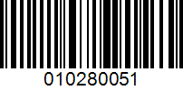 Barcode for 010280051