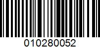 Barcode for 010280052