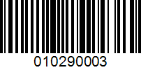 Barcode for 010290003