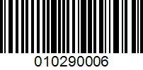 Barcode for 010290006