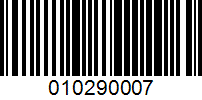 Barcode for 010290007