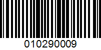 Barcode for 010290009