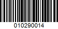 Barcode for 010290014