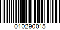 Barcode for 010290015