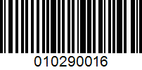 Barcode for 010290016