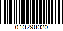 Barcode for 010290020