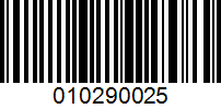 Barcode for 010290025