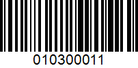 Barcode for 010300011