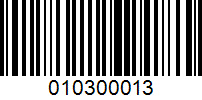 Barcode for 010300013