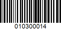 Barcode for 010300014