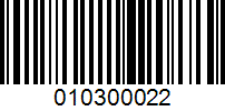 Barcode for 010300022