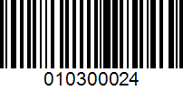 Barcode for 010300024