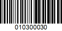 Barcode for 010300030