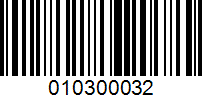 Barcode for 010300032