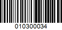 Barcode for 010300034