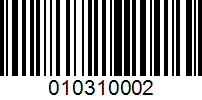 Barcode for 010310002