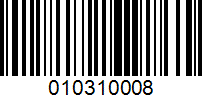 Barcode for 010310008