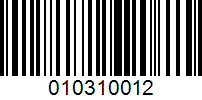 Barcode for 010310012