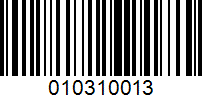 Barcode for 010310013