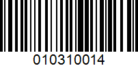 Barcode for 010310014