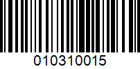 Barcode for 010310015