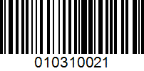 Barcode for 010310021