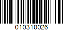 Barcode for 010310026