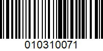 Barcode for 010310071