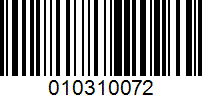 Barcode for 010310072