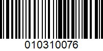 Barcode for 010310076