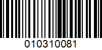 Barcode for 010310081