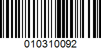 Barcode for 010310092