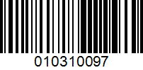 Barcode for 010310097