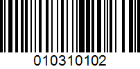 Barcode for 010310102