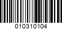 Barcode for 010310104