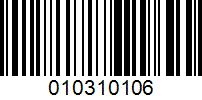 Barcode for 010310106