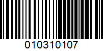 Barcode for 010310107