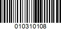 Barcode for 010310108