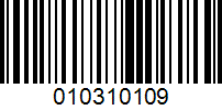 Barcode for 010310109