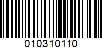 Barcode for 010310110