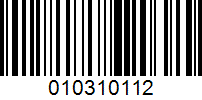 Barcode for 010310112