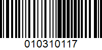 Barcode for 010310117